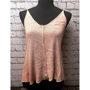 Alya Adjustable Spaghetti Strap Pink/Peach Rayon Women's Tank Size Small‎